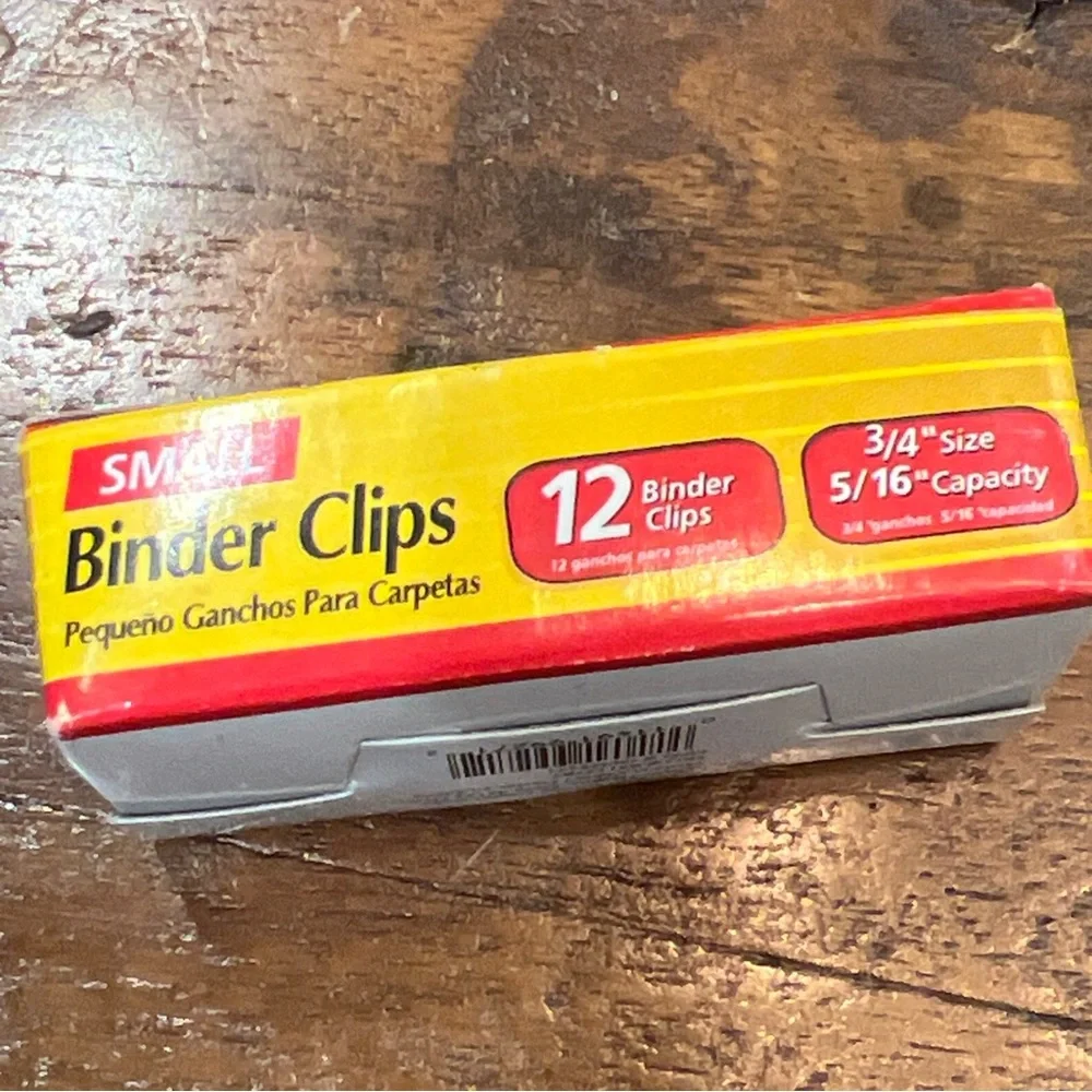 Small Binder Clips set of 12 - Black